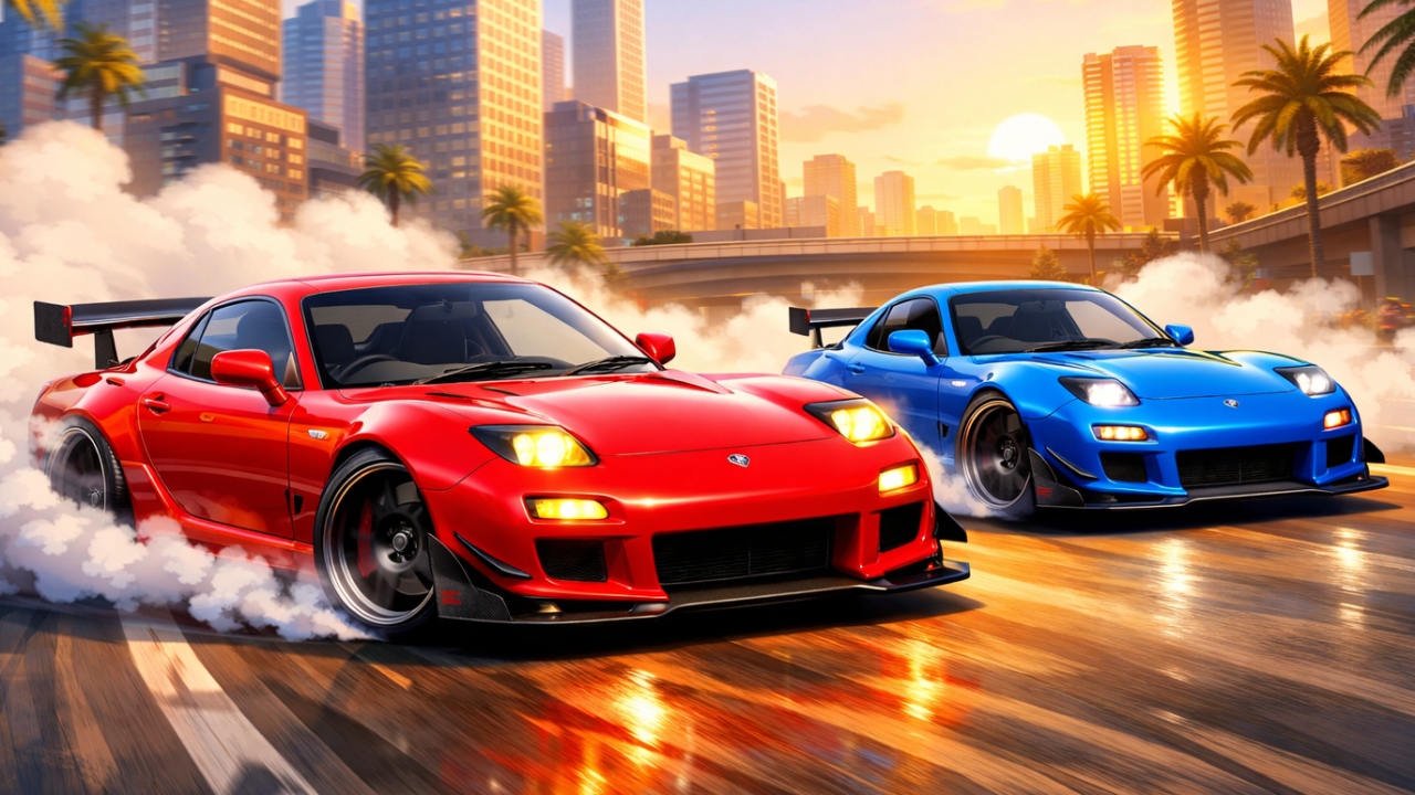 Two RX7 Drifters